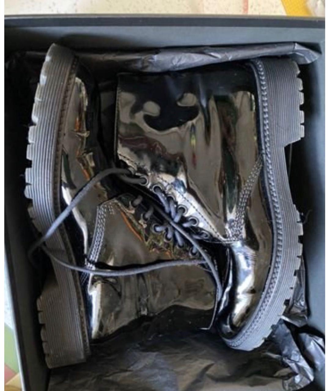 SAINT LAURENT Черные ботинки из лакированной кожи, фото 3