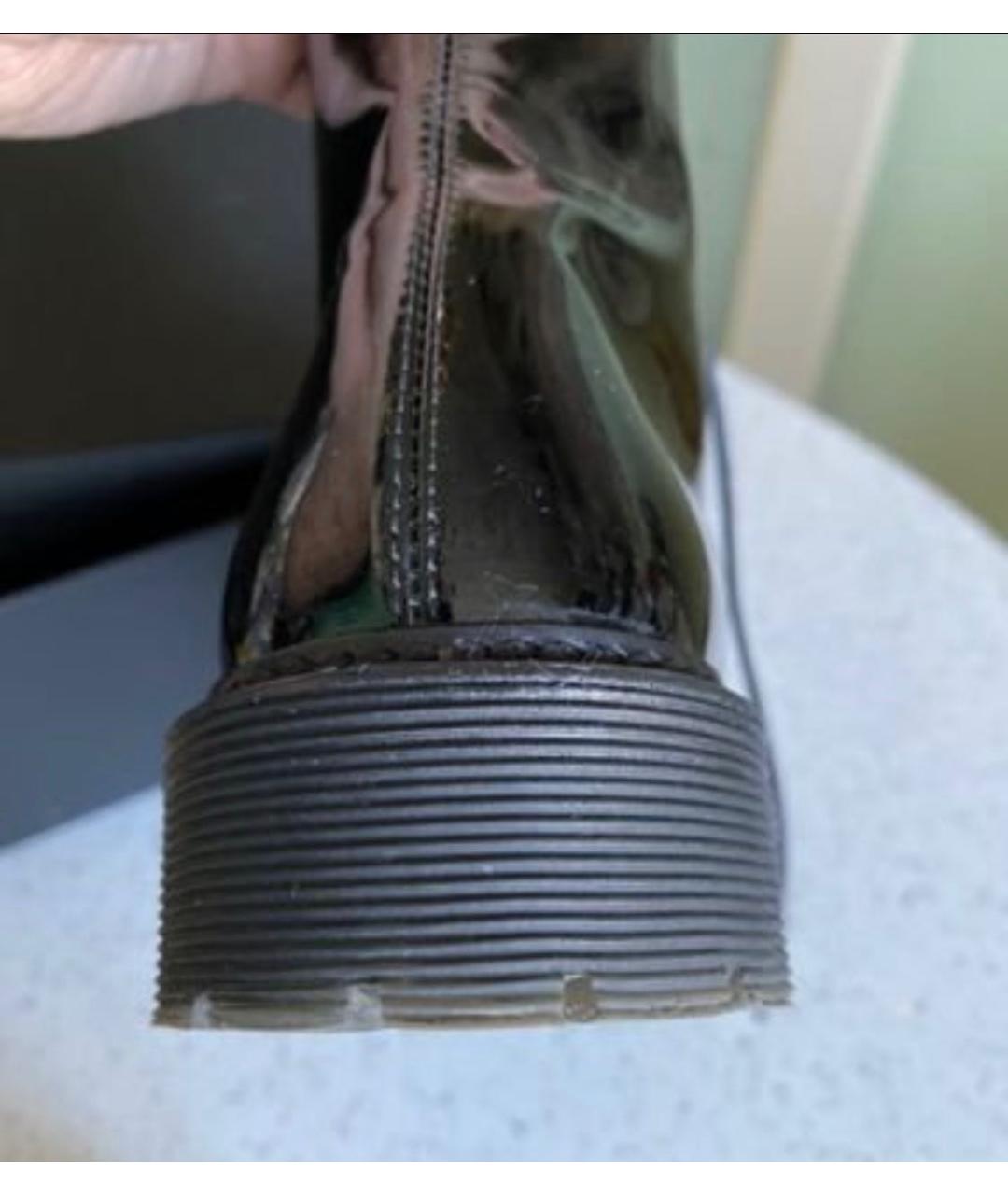 SAINT LAURENT Черные ботинки из лакированной кожи, фото 5