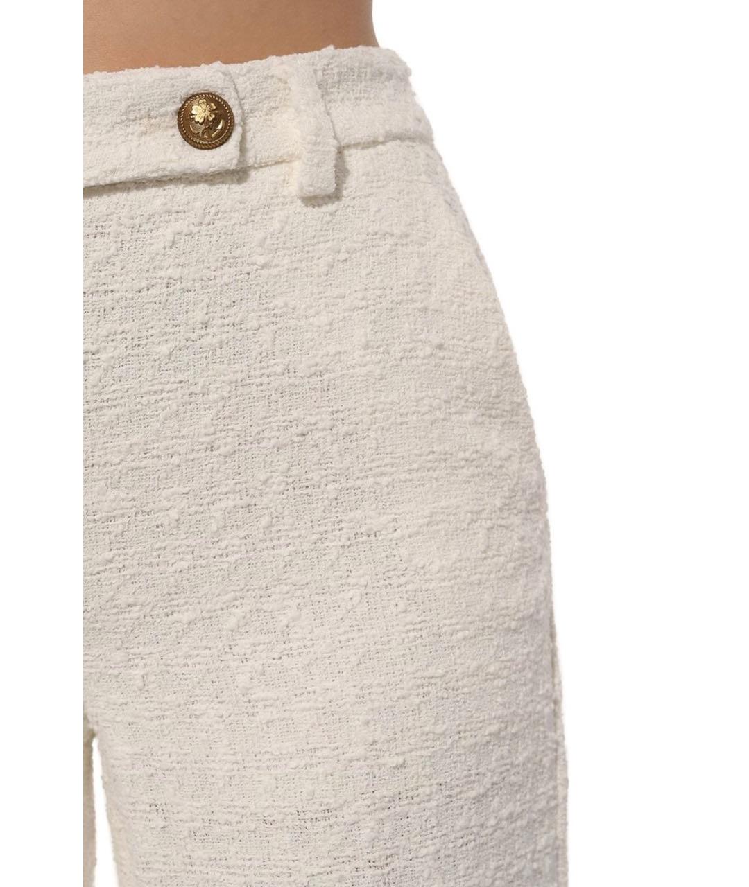 LORENA ANTONIAZZI Белые хлопковые брюки широкие, фото 4