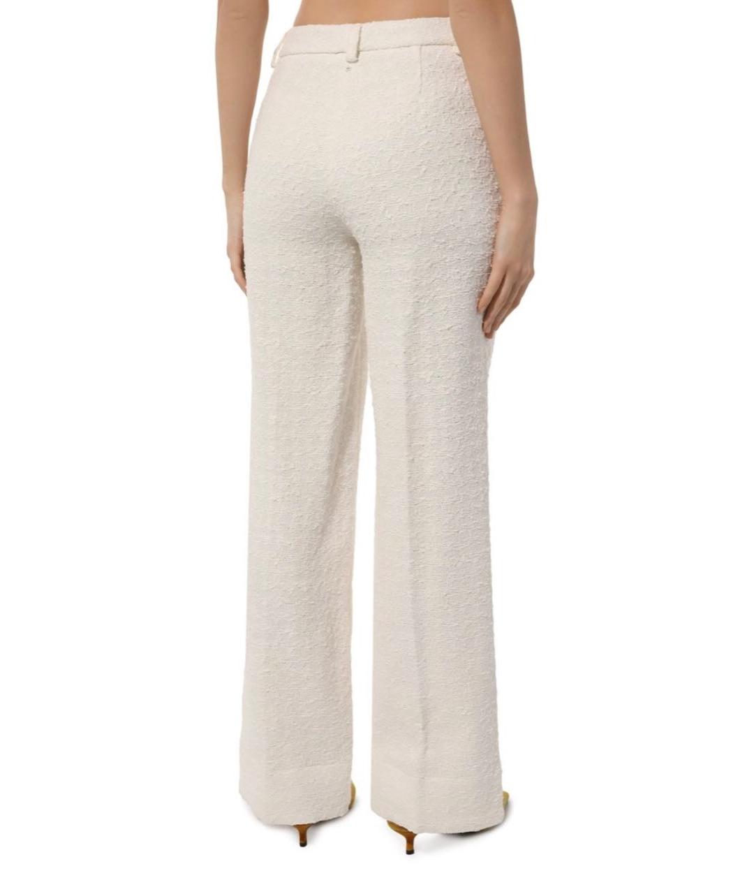 LORENA ANTONIAZZI Белые хлопковые брюки широкие, фото 3