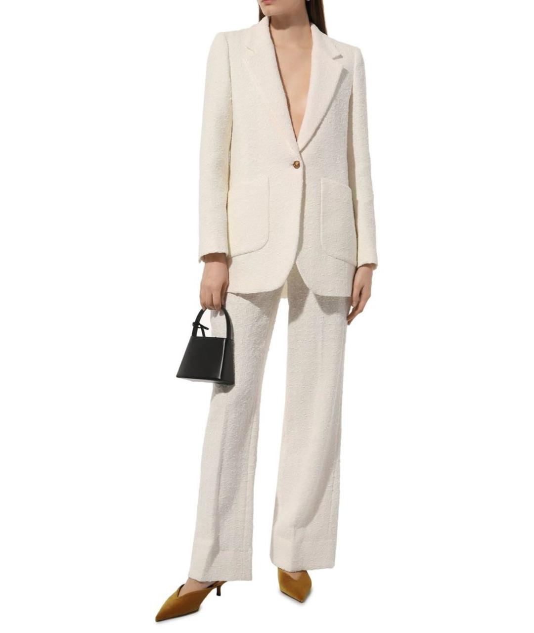 LORENA ANTONIAZZI Белые хлопковые брюки широкие, фото 5