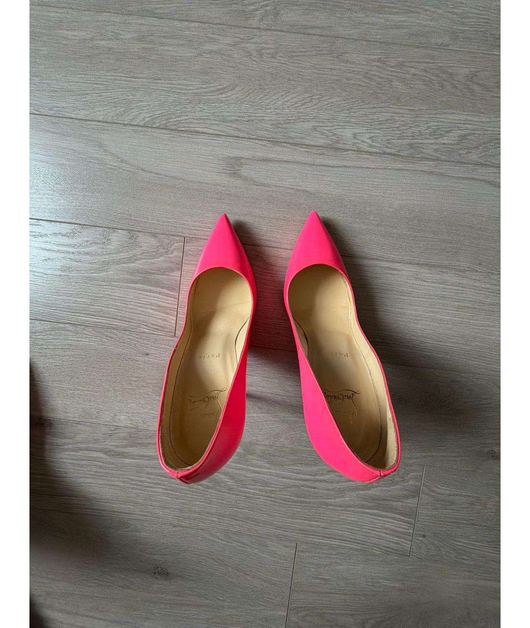 CHRISTIAN LOUBOUTIN Фуксия туфли из лакированной кожи, фото 3