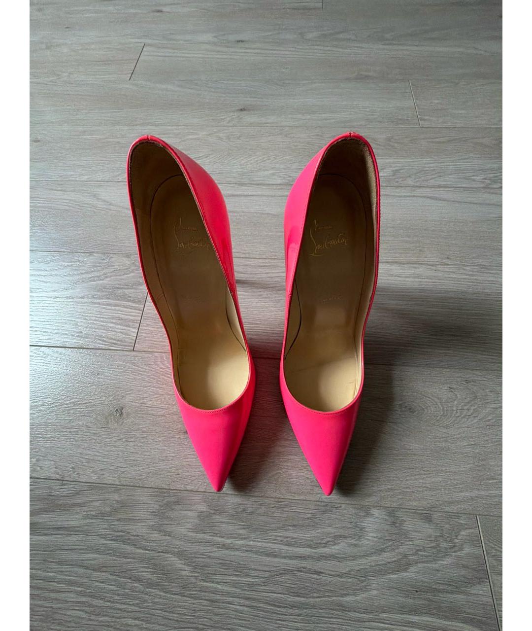 CHRISTIAN LOUBOUTIN Фуксия туфли из лакированной кожи, фото 2