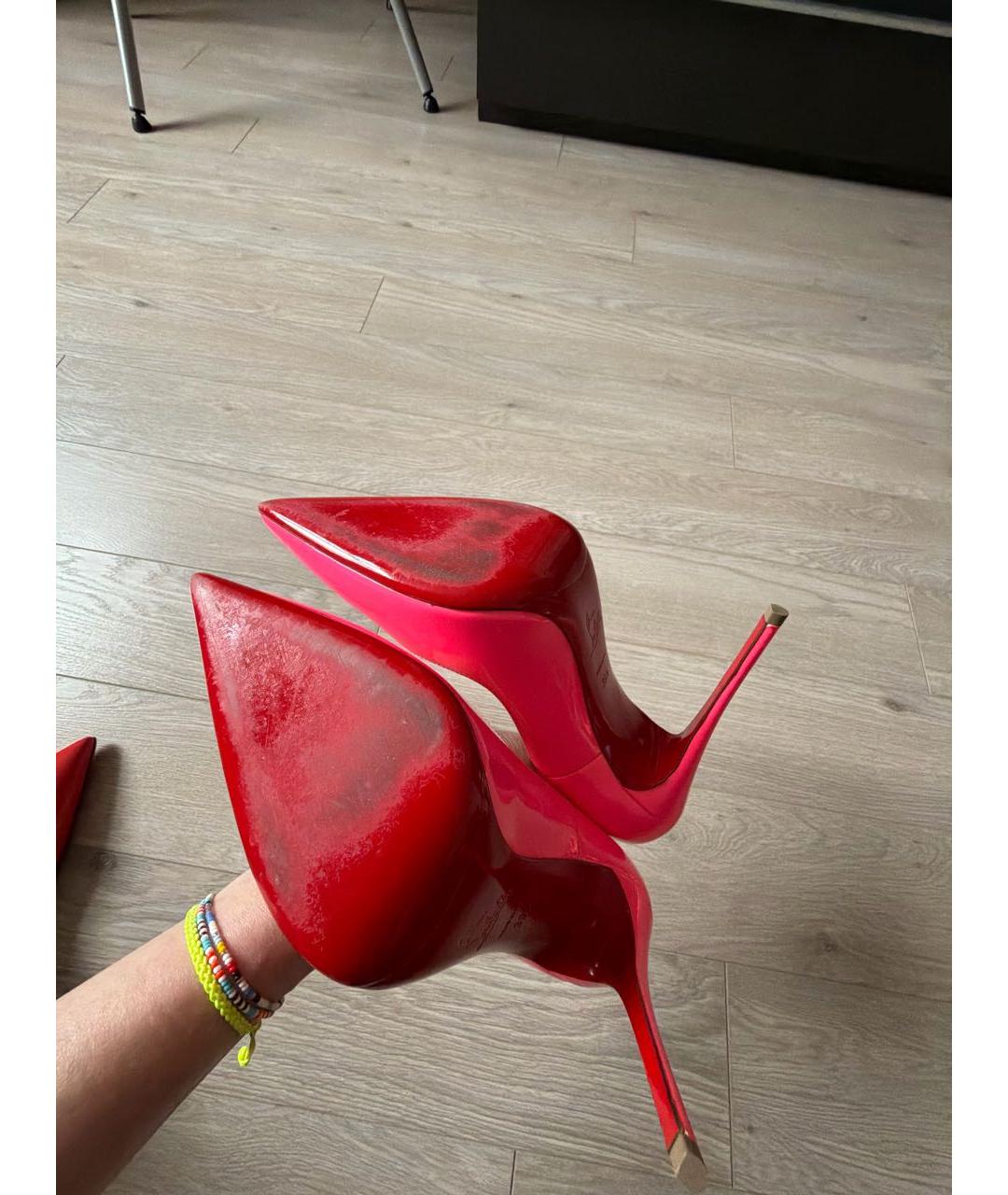 CHRISTIAN LOUBOUTIN Фуксия туфли из лакированной кожи, фото 6