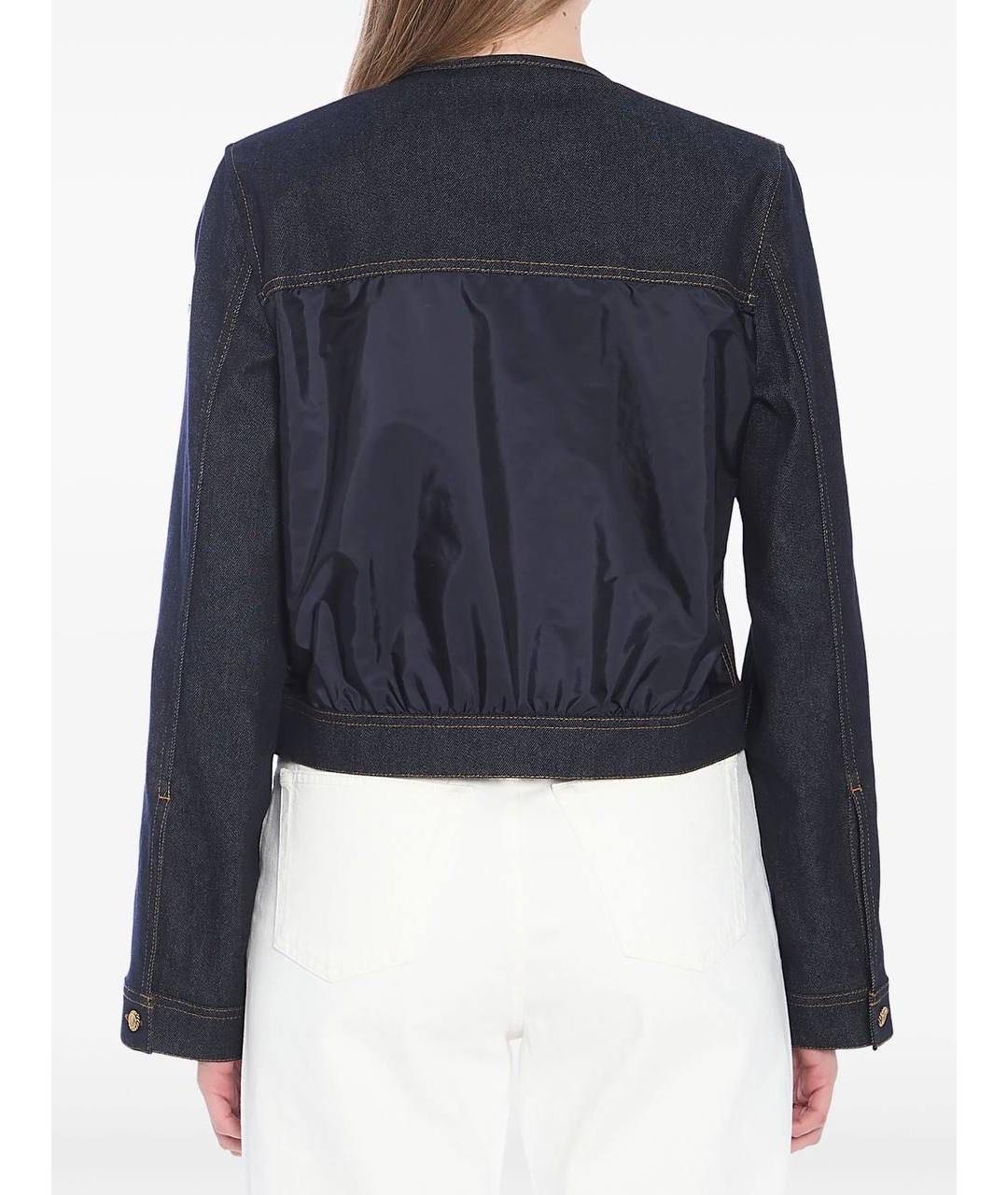 MONCLER Темно-синяя деним куртка, фото 5