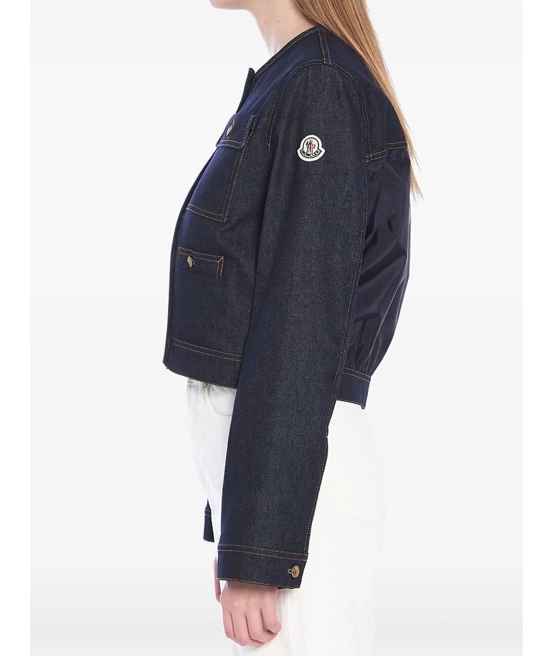 MONCLER Темно-синяя деним куртка, фото 4