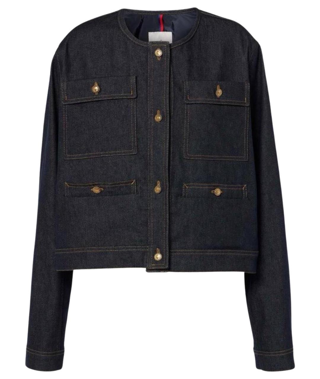 MONCLER Темно-синяя деним куртка, фото 1