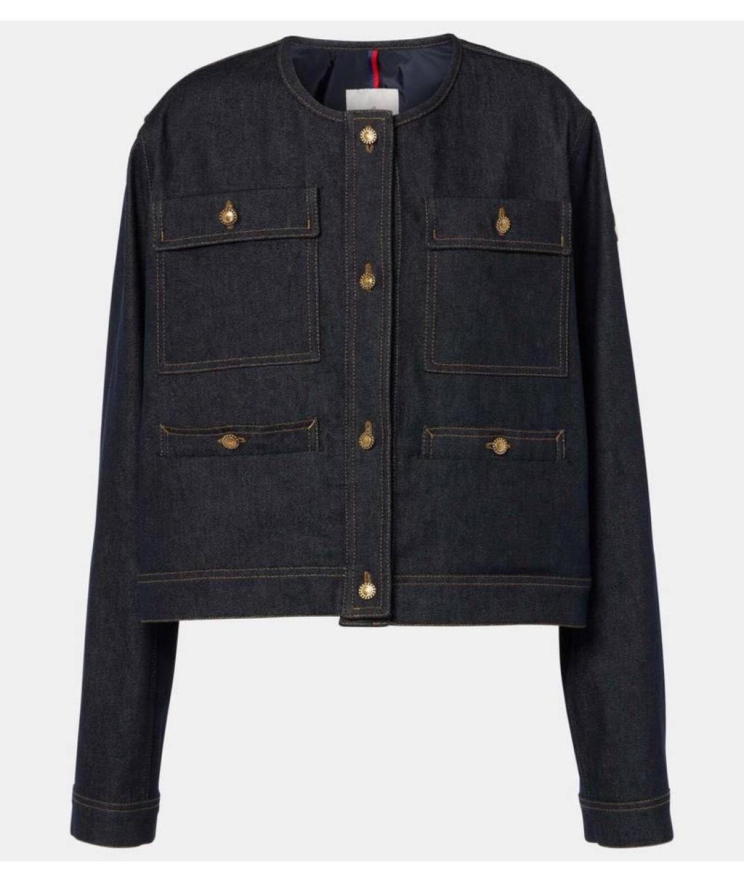 MONCLER Темно-синяя деним куртка, фото 7