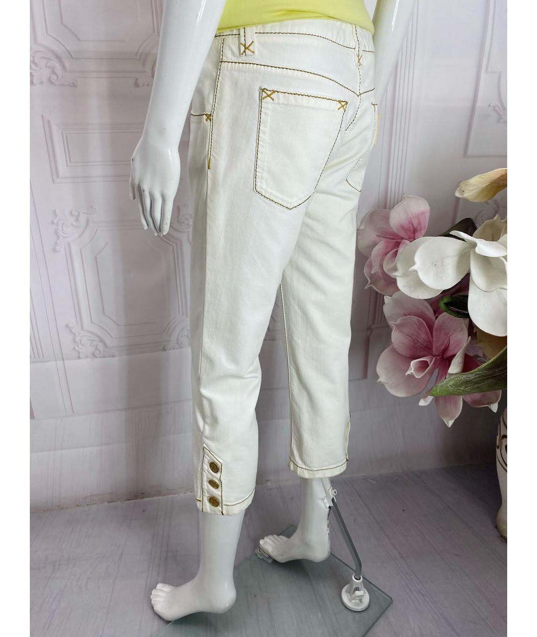 DOLCE&GABBANA Белые хлопко-эластановые капри, фото 7