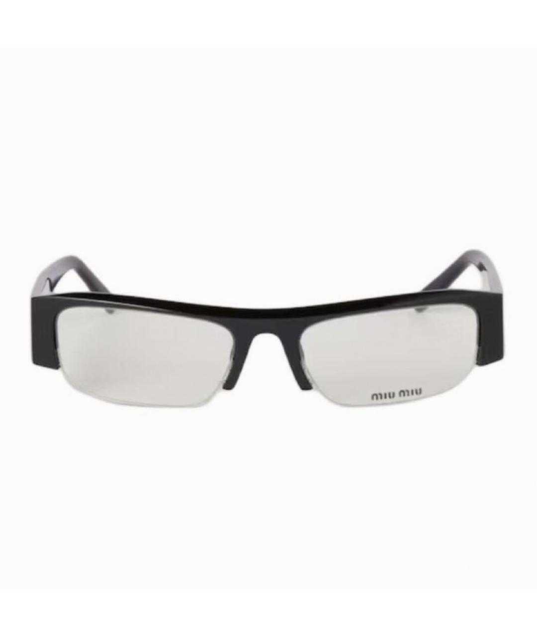 MIU MIU Черные пластиковые солнцезащитные очки, фото 2