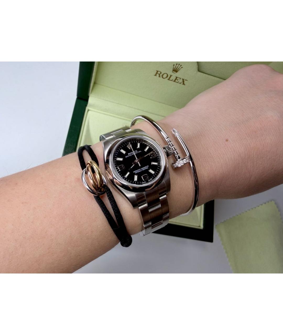 ROLEX Серебряные металлические часы, фото 6