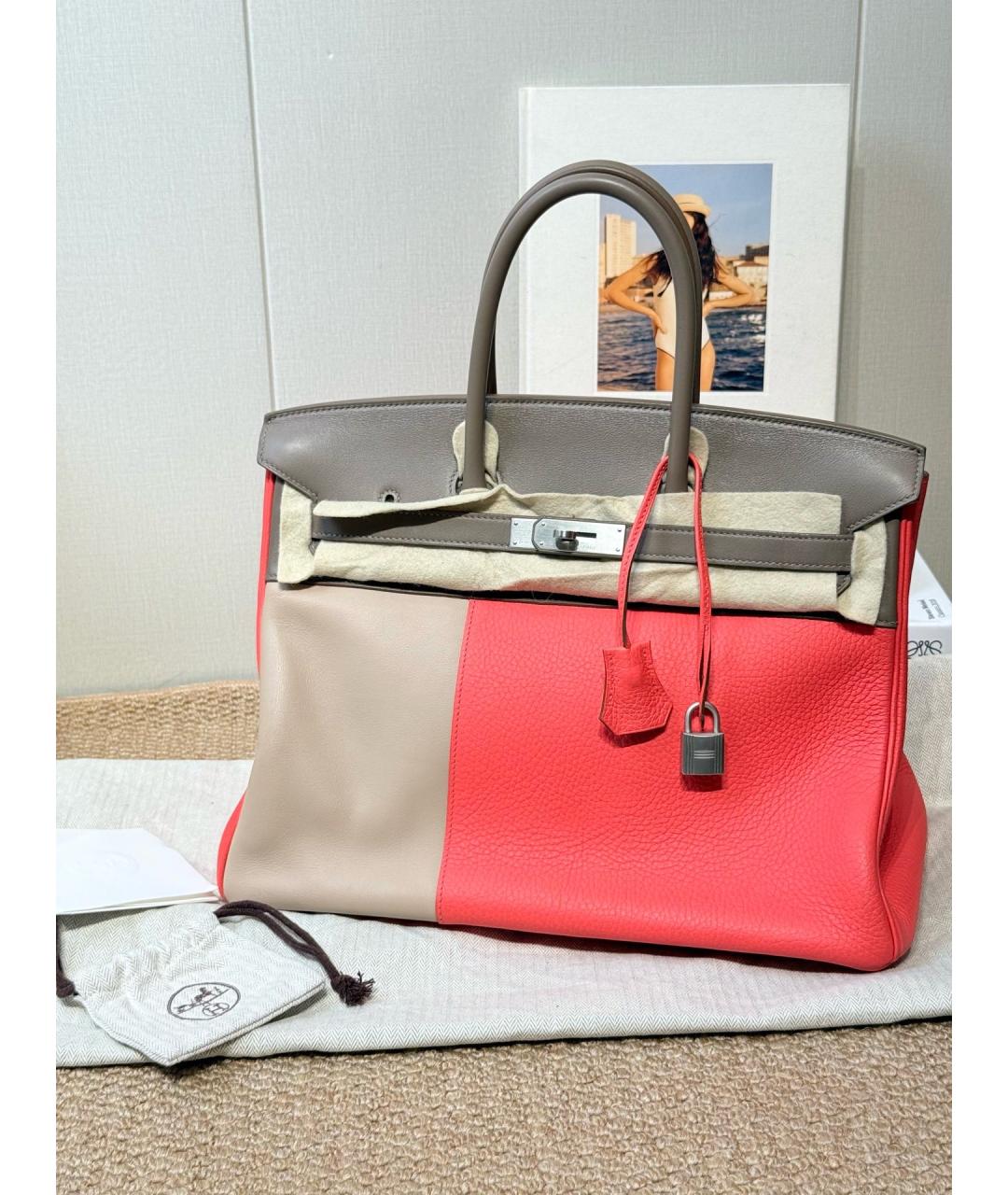 HERMES Мульти кожаная сумка с короткими ручками, фото 7
