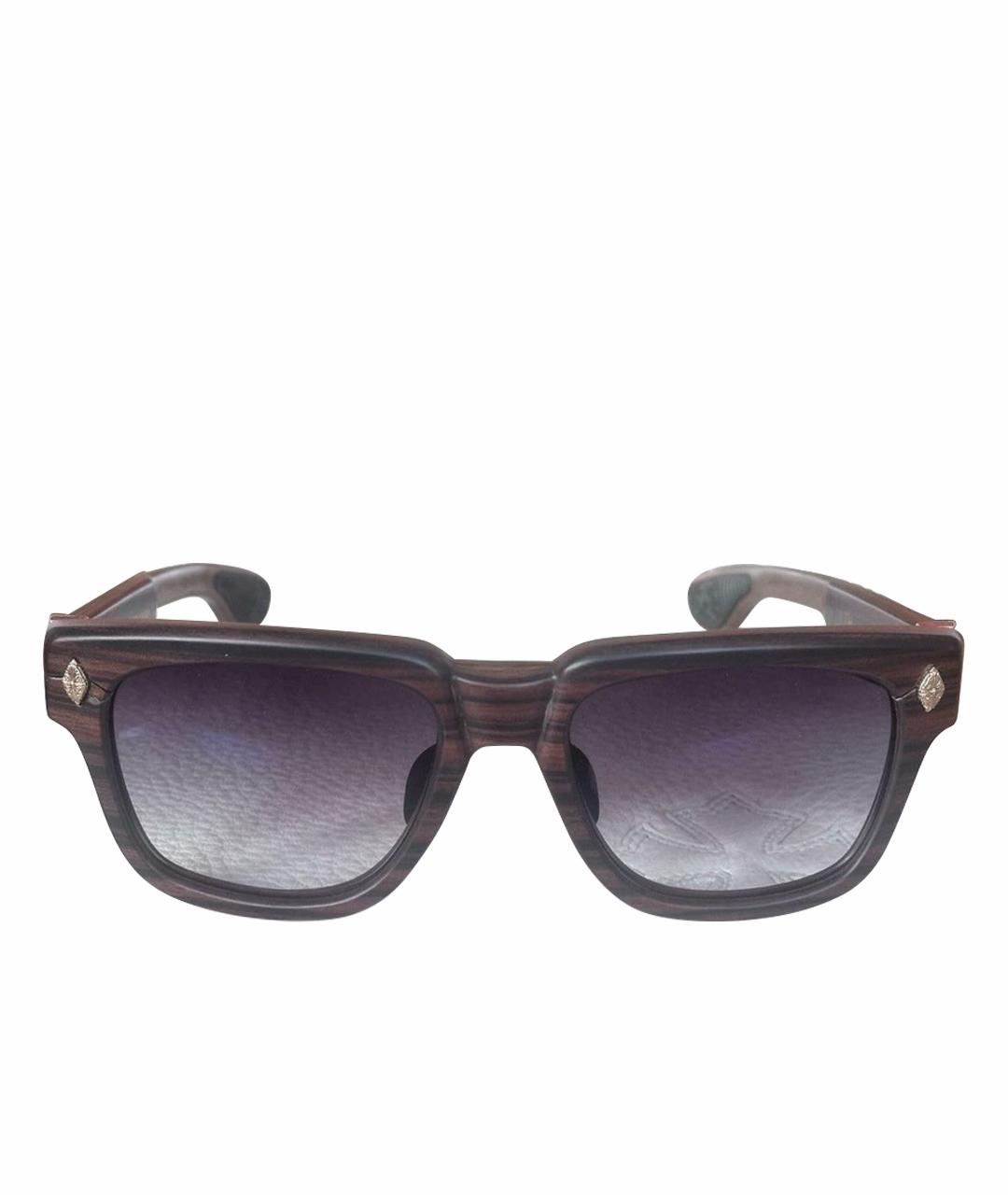 CHROME HEARTS Коричневые деревянные солнцезащитные очки, фото 1