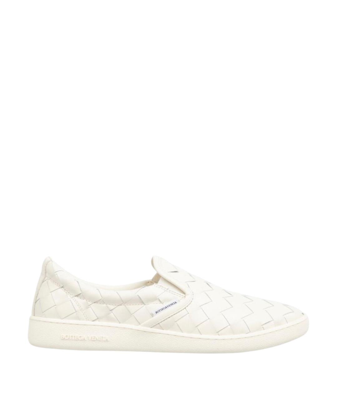 BOTTEGA VENETA Белые кожаные лоферы, фото 1