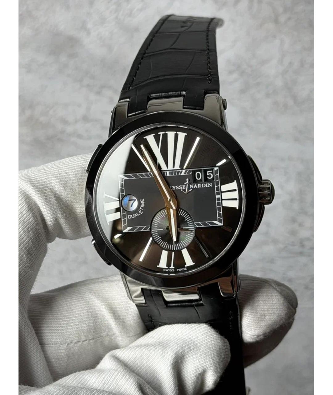 Ulysse Nardin Черные металлические часы, фото 2