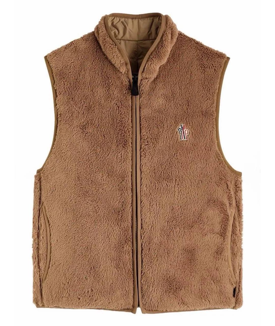 MONCLER Коричневый жилет, фото 1