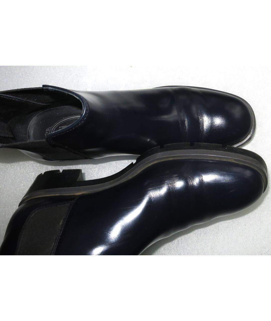 TOD'S Синие кожаные ботинки, фото 4