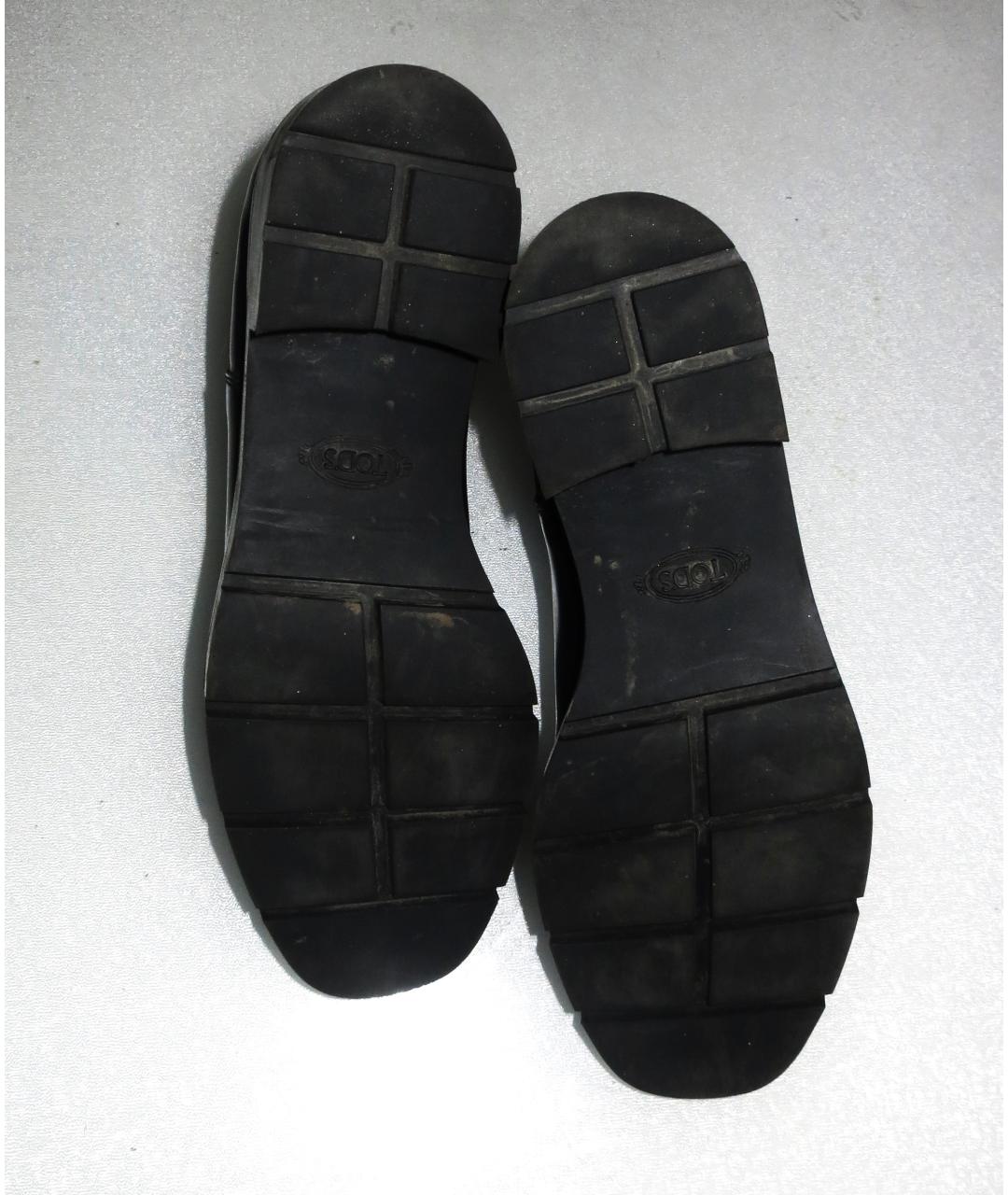 TOD'S Синие кожаные ботинки, фото 8