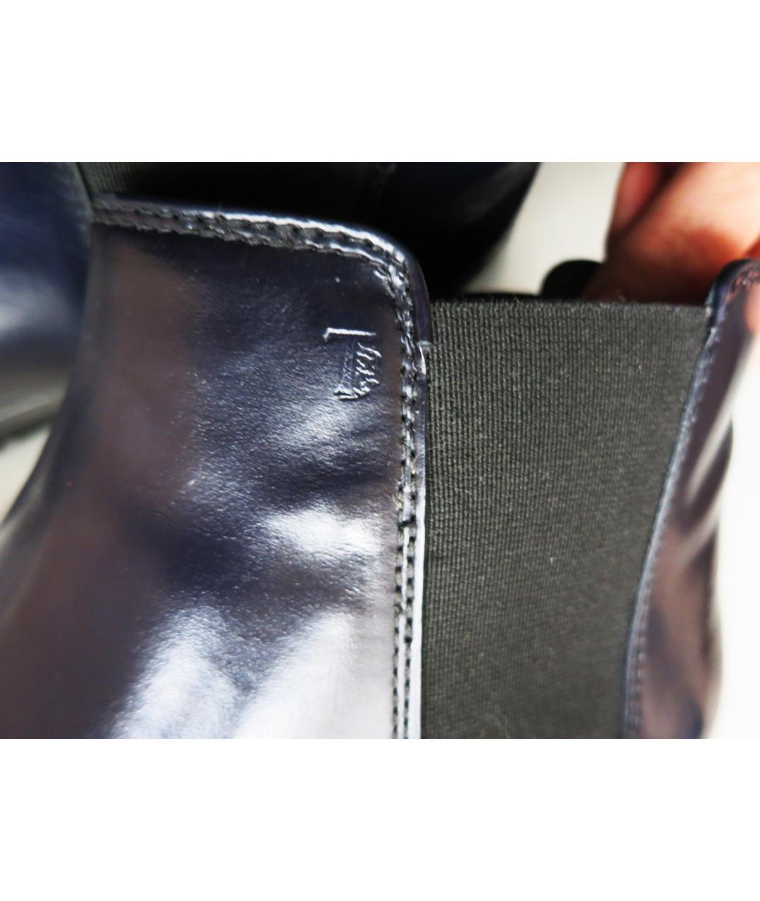 TOD'S Синие кожаные ботинки, фото 6