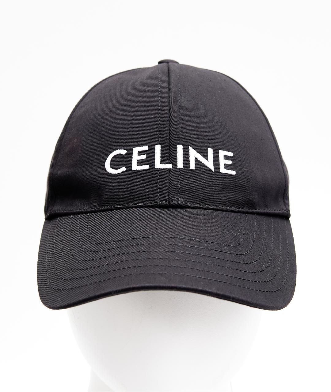 CELINE Черная хлопковая кепка, фото 5