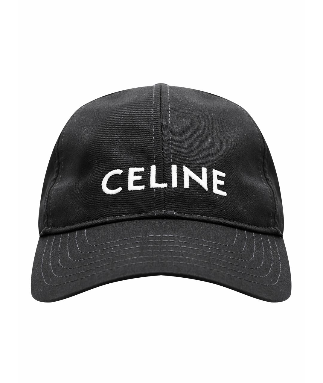 CELINE Черная хлопковая кепка, фото 1