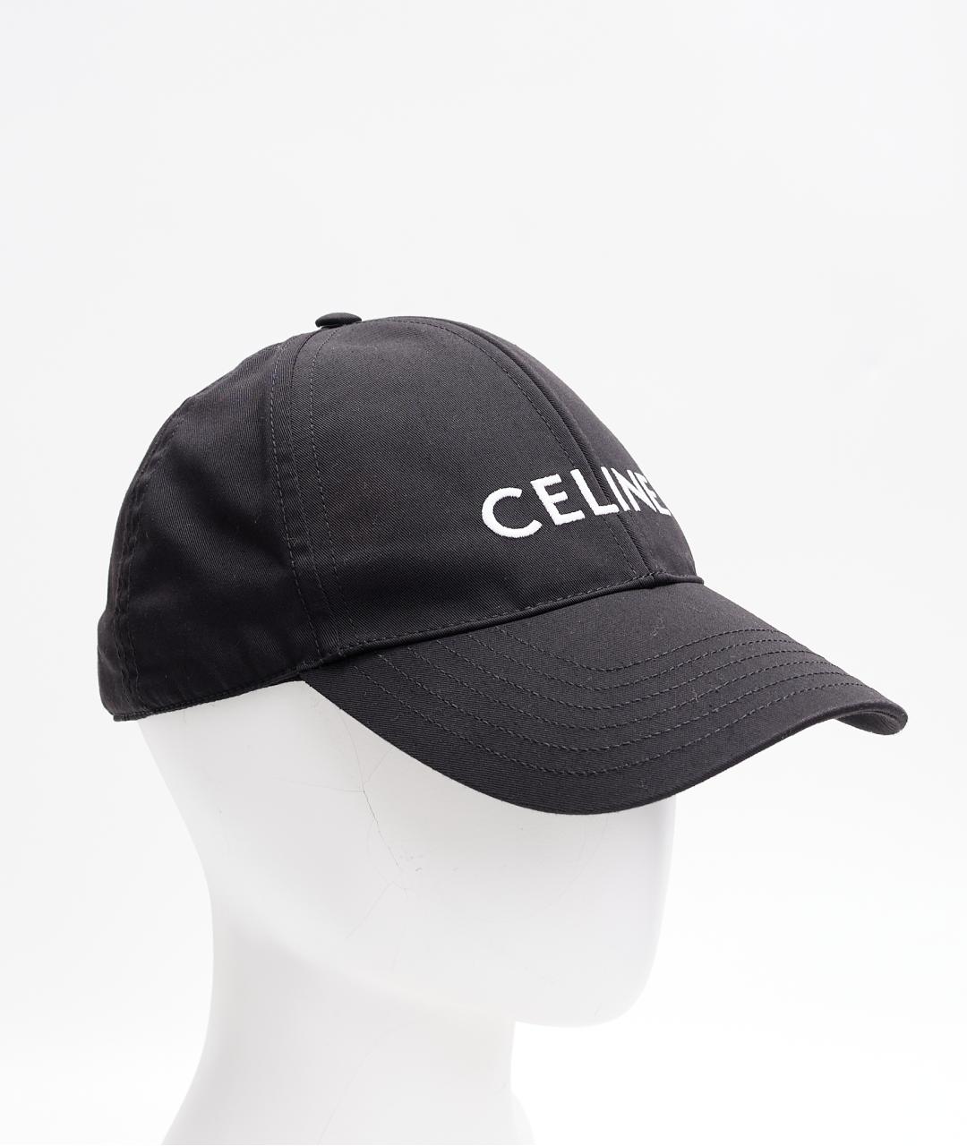 CELINE Черная хлопковая кепка, фото 2