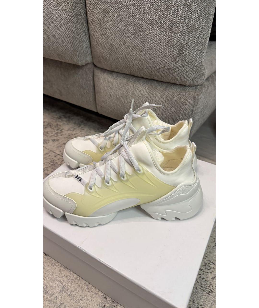 CHRISTIAN DIOR Белые текстильные кроссовки, фото 4