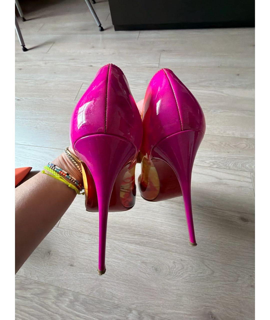 CHRISTIAN LOUBOUTIN Мульти туфли из лакированной кожи, фото 4