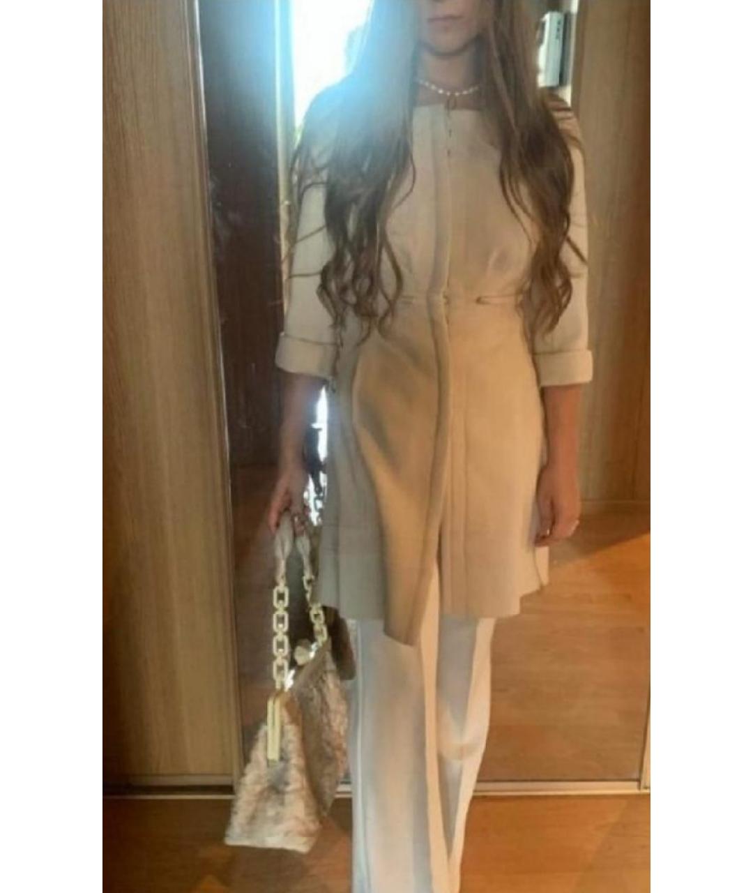 LOUIS VUITTON Бежевое шерстяное пальто, фото 8