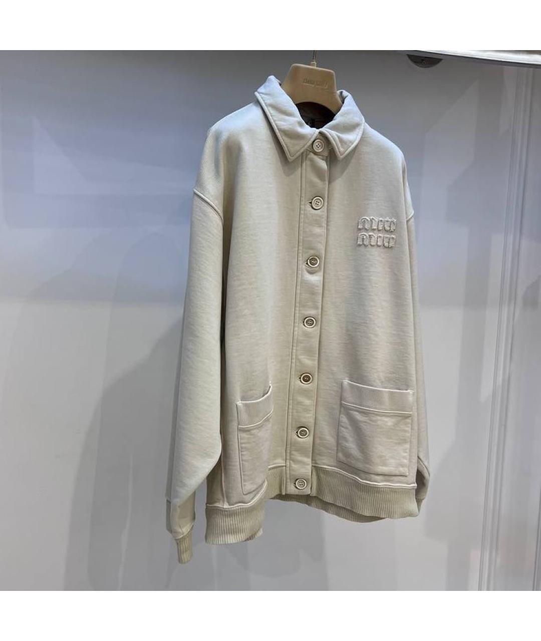 MIU MIU Бежевая хлопковая куртка, фото 7