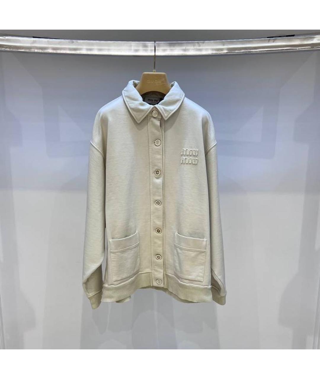 MIU MIU Бежевая хлопковая куртка, фото 6