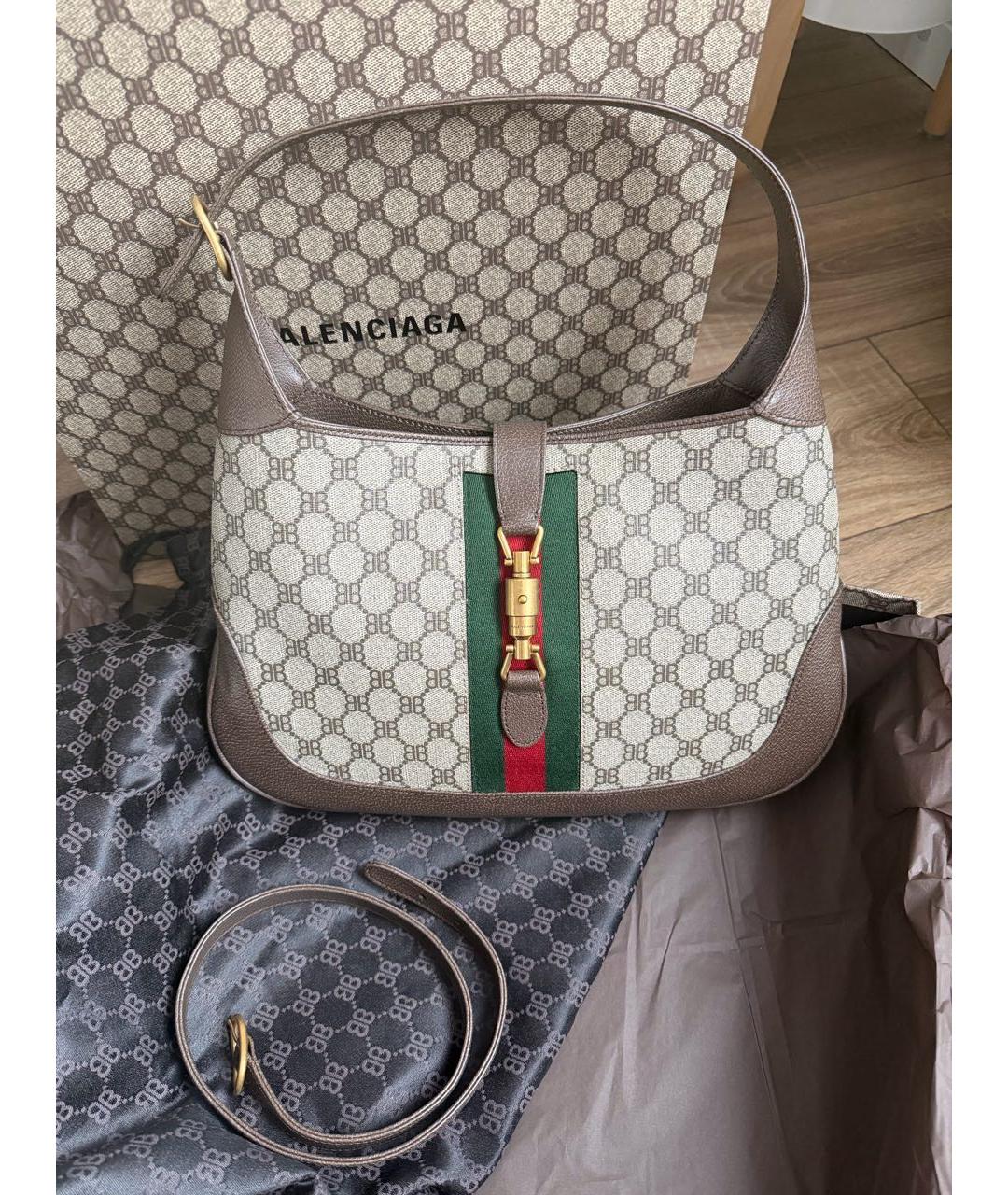 GUCCI Коричневая сумка с короткими ручками, фото 2