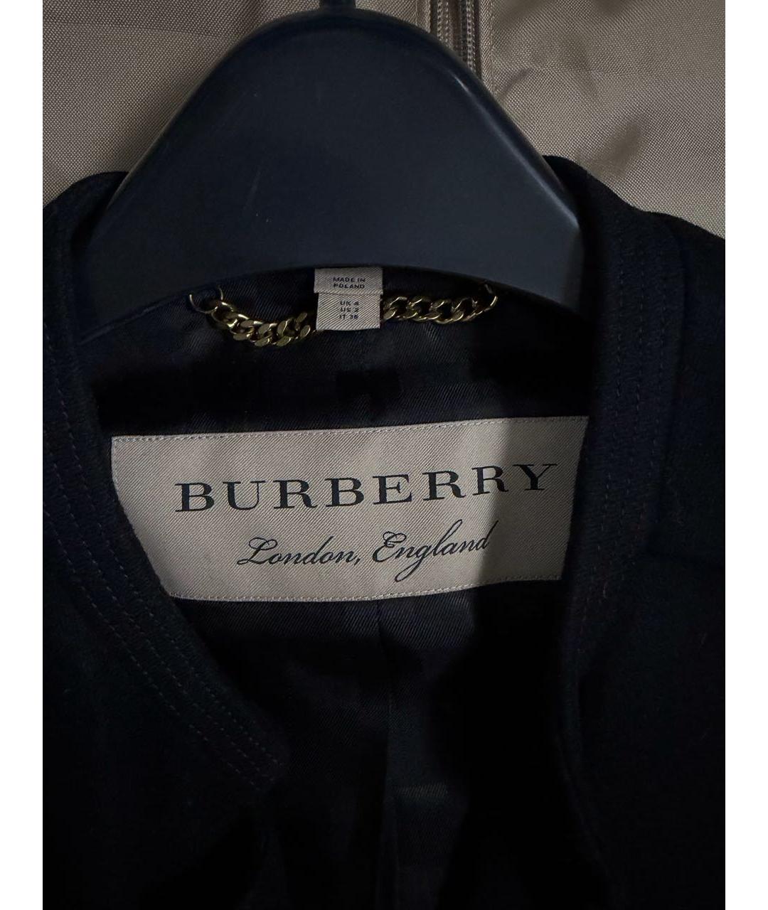 BURBERRY Черный шерстяной жакет/пиджак, фото 3