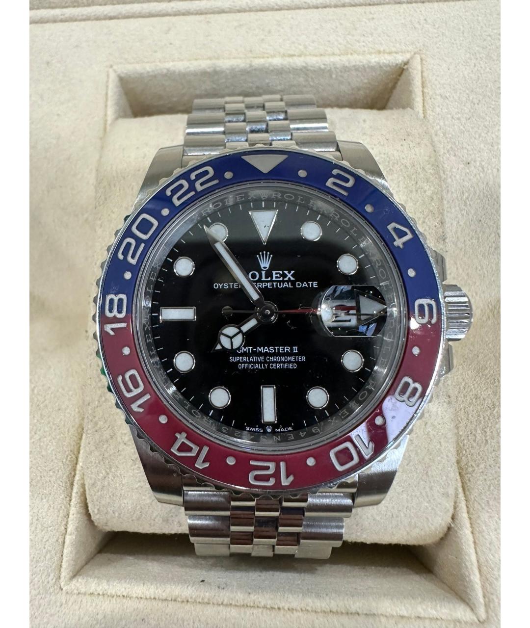 ROLEX Черные металлические часы, фото 5