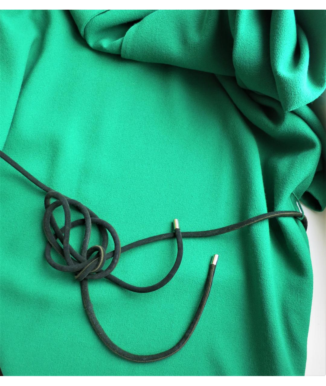 P.A.R.O.S.H. Зеленые шерстяное повседневное платье, фото 8
