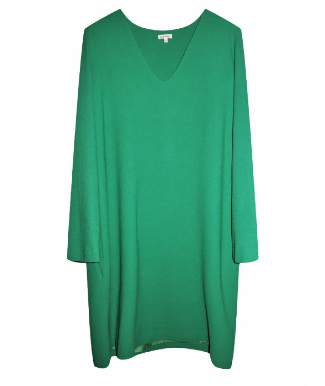 P.A.R.O.S.H. Зеленые шерстяное повседневное платье, фото 1