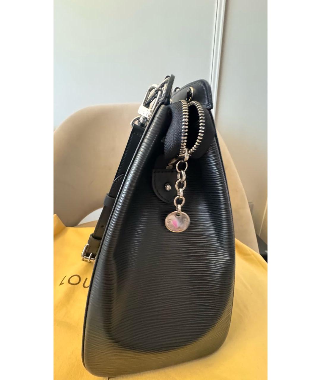 LOUIS VUITTON Черная кожаная сумка тоут, фото 2