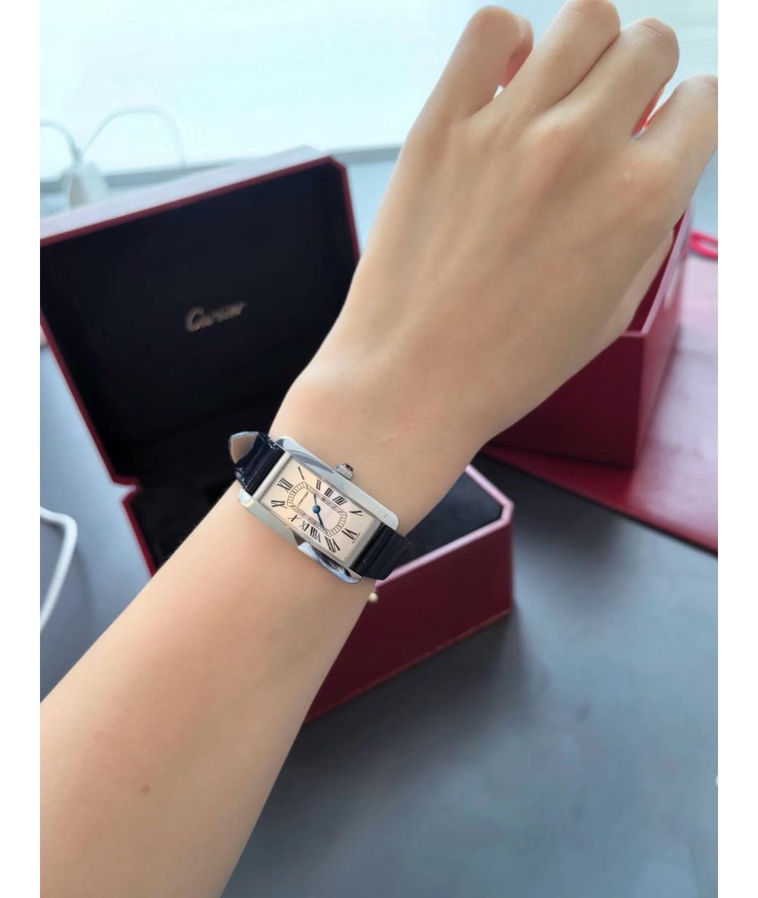 CARTIER Белые металлические часы, фото 2