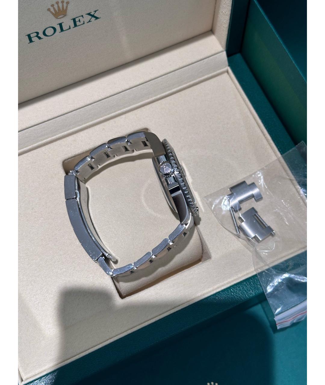 ROLEX Черные металлические часы, фото 5