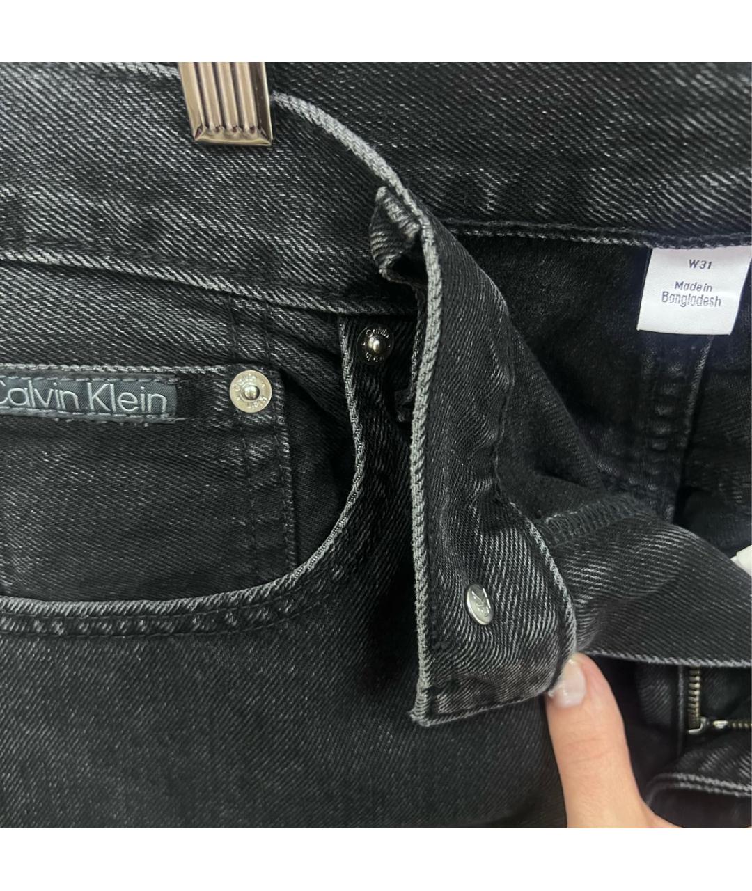CALVIN KLEIN Черные прямые джинсы, фото 3