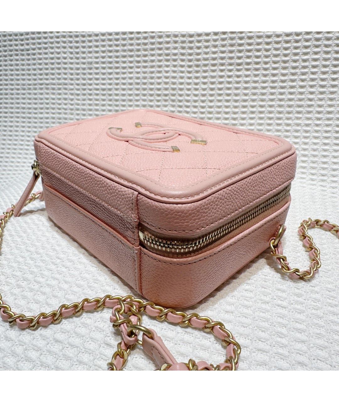 CHANEL Розовая кожаная сумка через плечо, фото 5