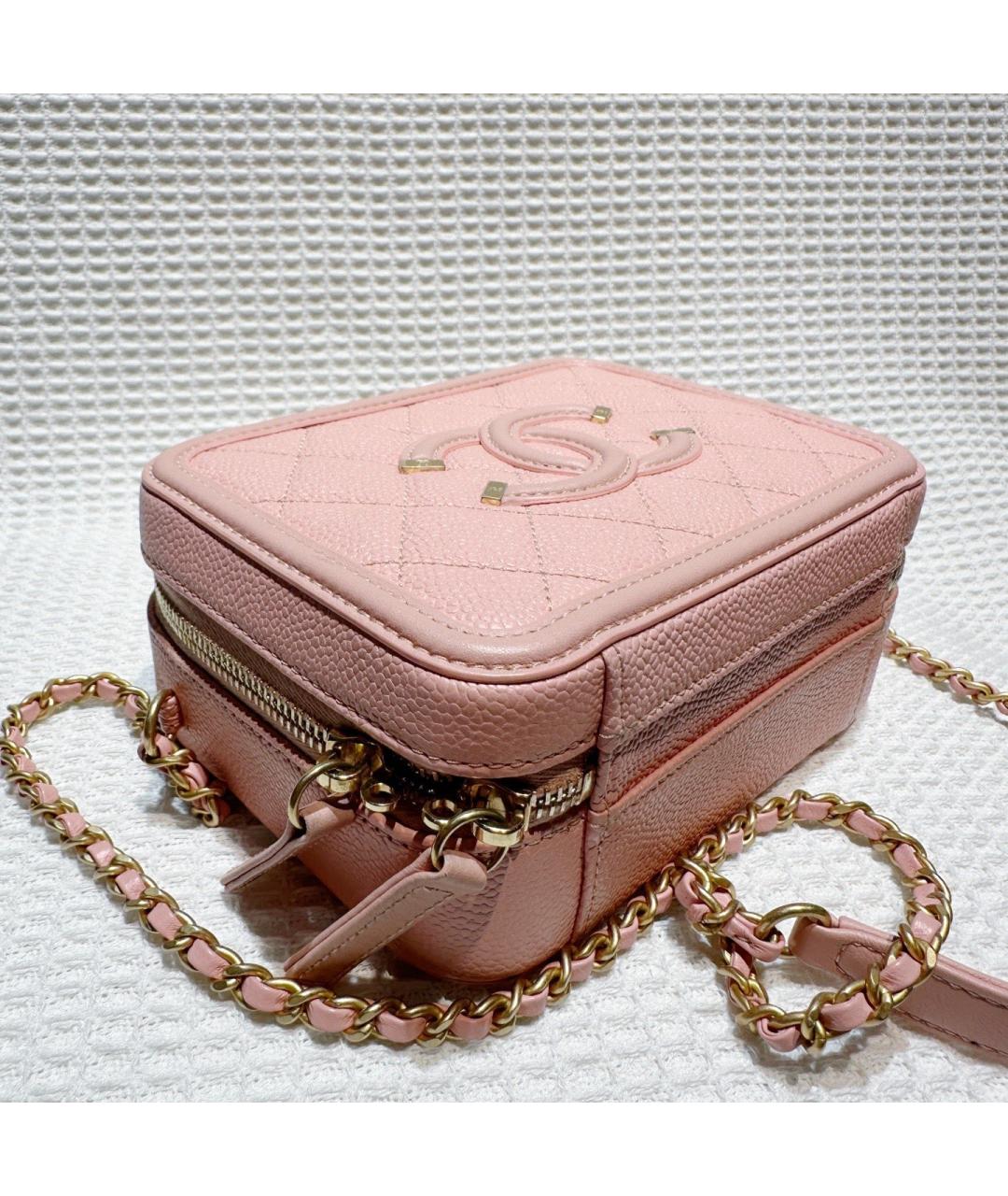 CHANEL Розовая кожаная сумка через плечо, фото 4