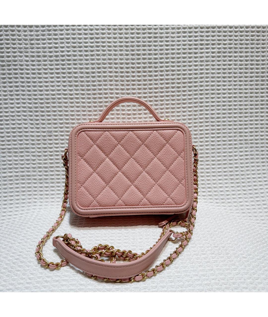 CHANEL Розовая кожаная сумка через плечо, фото 2