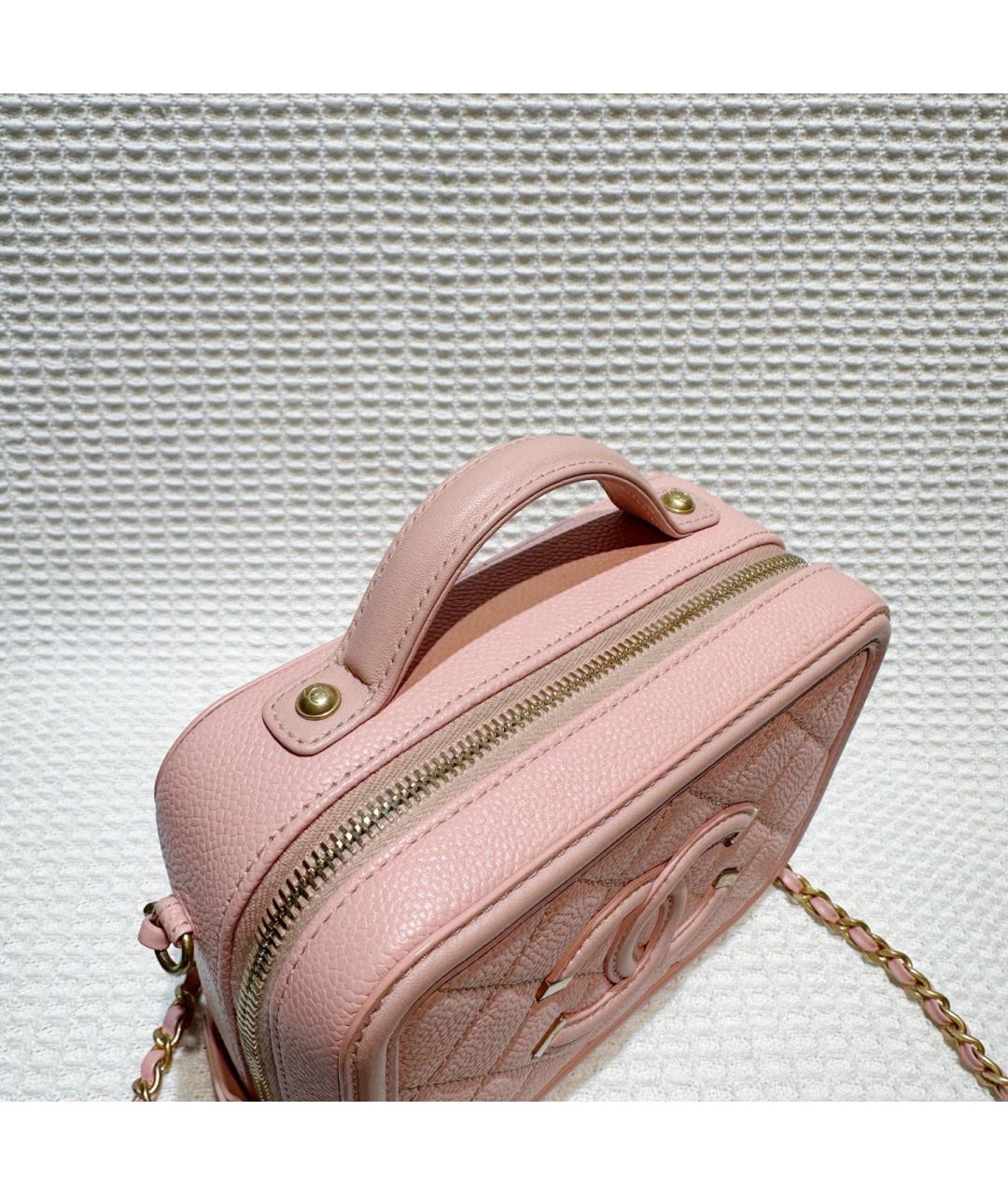 CHANEL Розовая кожаная сумка через плечо, фото 7