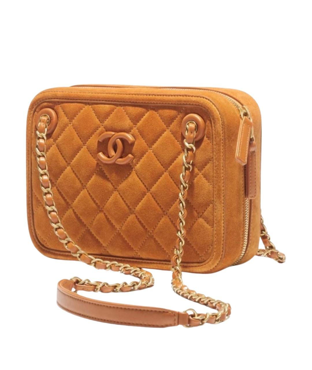 CHANEL Коричневая замшевая сумка через плечо, фото 1