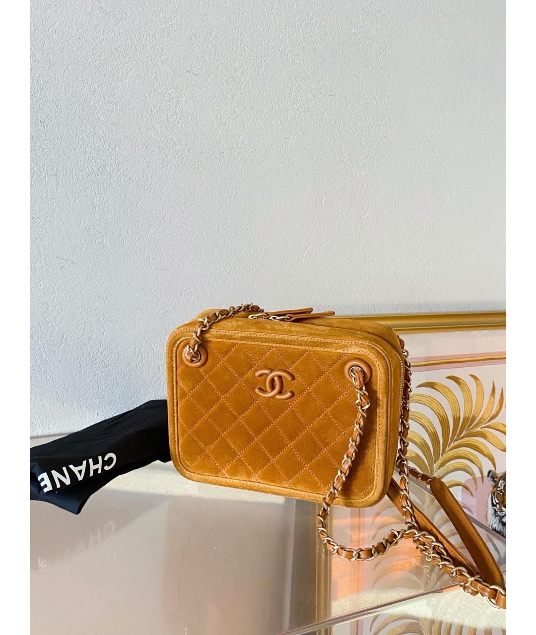 CHANEL Коричневая замшевая сумка через плечо, фото 2