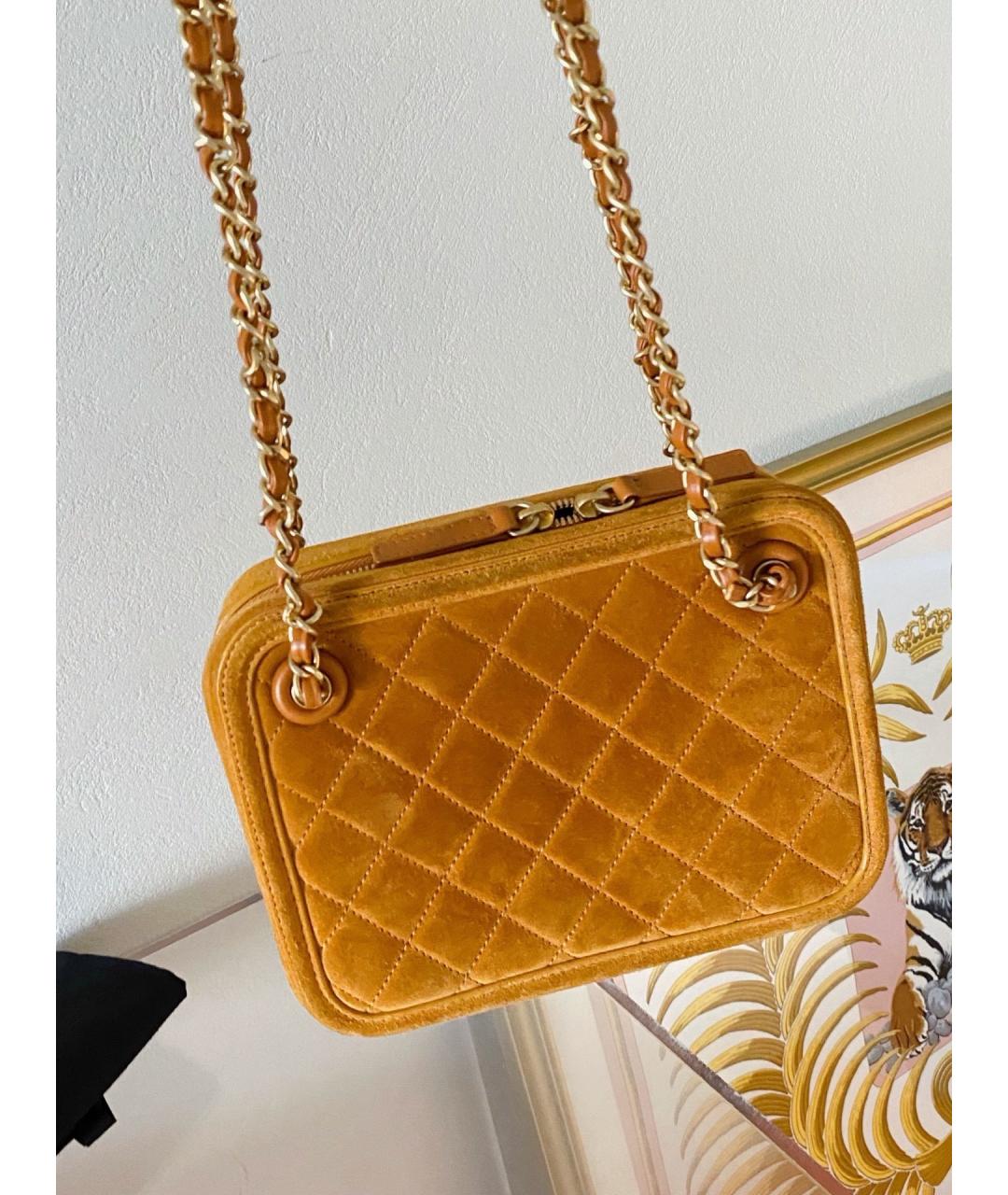 CHANEL Коричневая замшевая сумка через плечо, фото 4