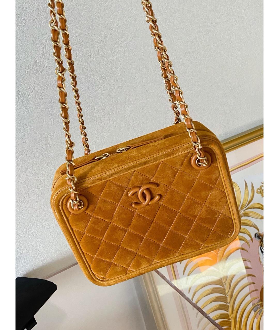 CHANEL Коричневая замшевая сумка через плечо, фото 3