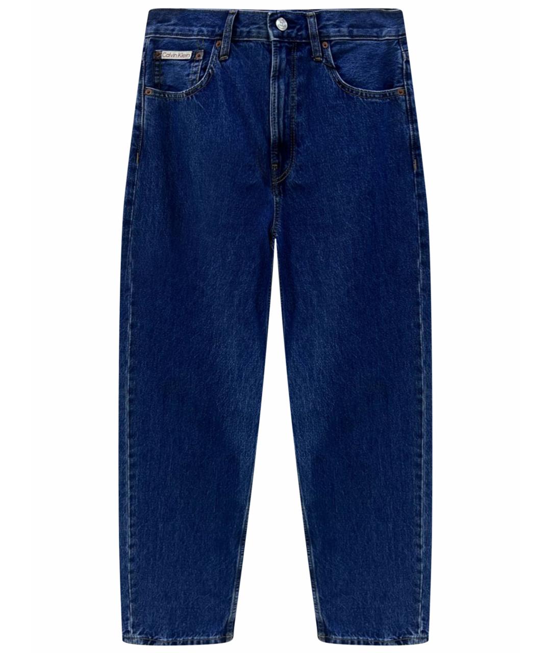 CALVIN KLEIN Синие хлопковые прямые джинсы, фото 1