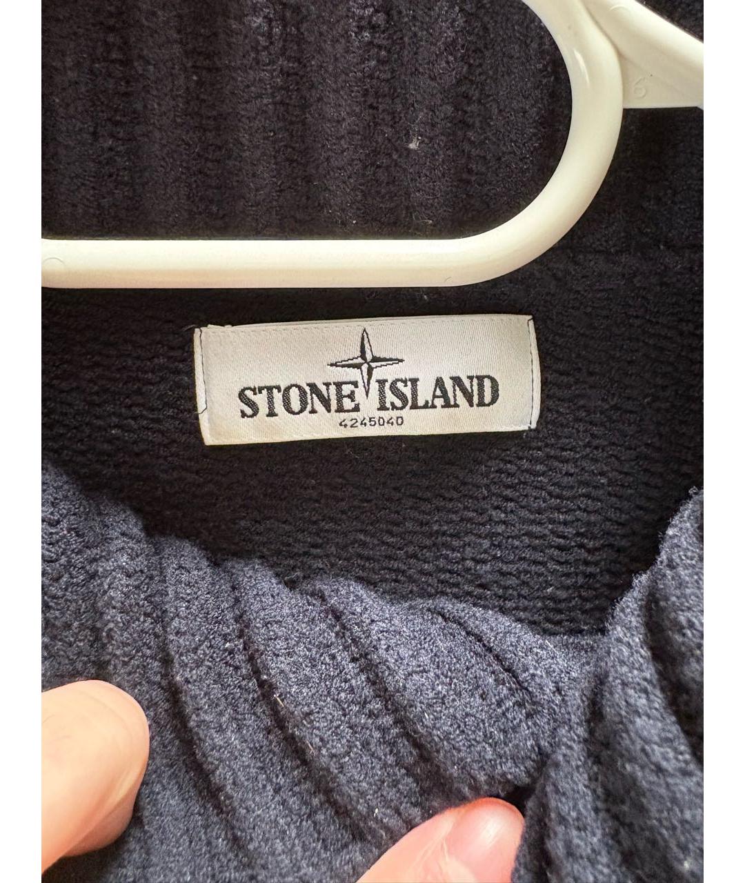 STONE ISLAND Темно-синий шерстяной джемпер / свитер, фото 4